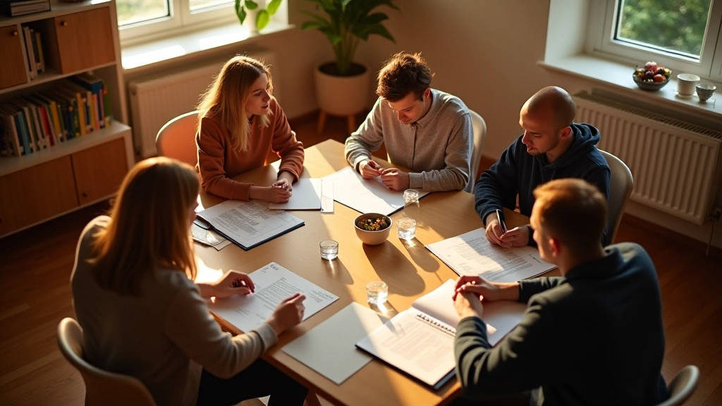 Gemeinschaftsworkshop mit mehreren Familien beim Lernen