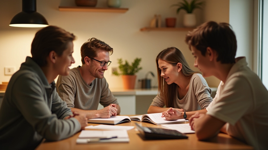Familie plant Finanzen zusammen