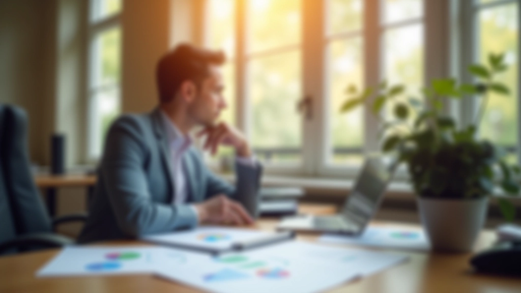 Finanzberater erklärt Konzepte mit Charts und Grafiken in professionellem Setting